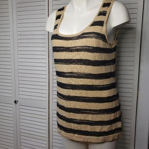 Michael Kors Linen and cotton striped tank size S